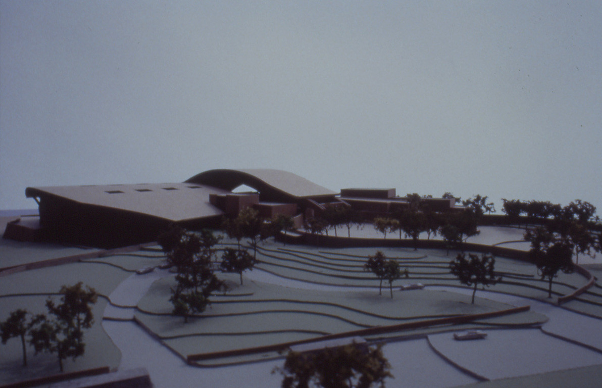 初步設計之建築研究模型(1:400)台灣水域館和珊瑚王國